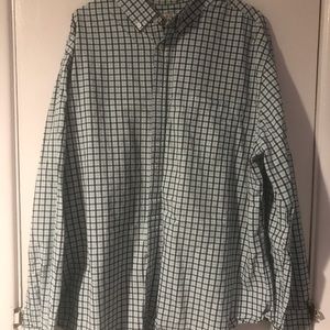 Blue plaid button down